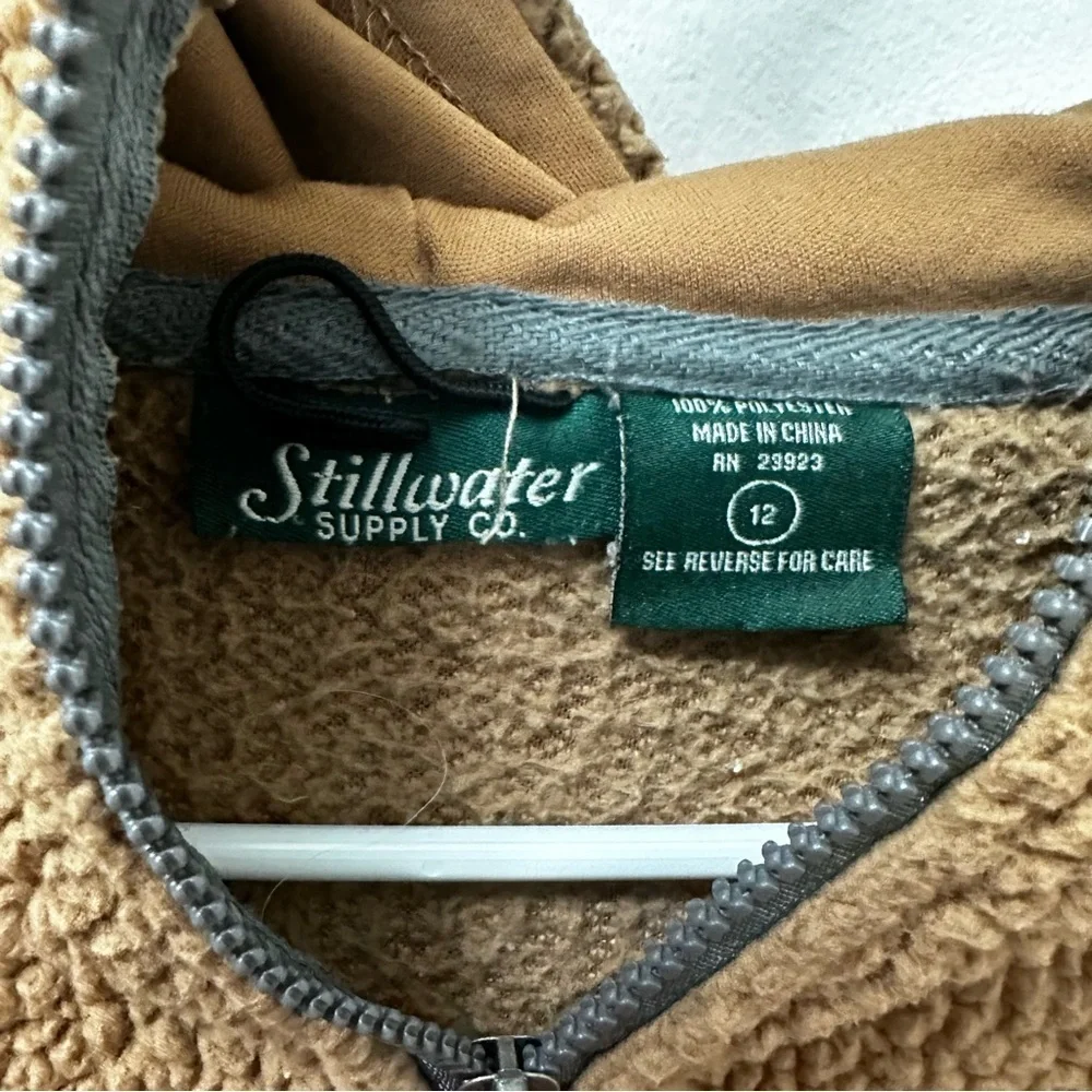 Stillwater Supply Co  Brown Sherpa Sweater youth size 12